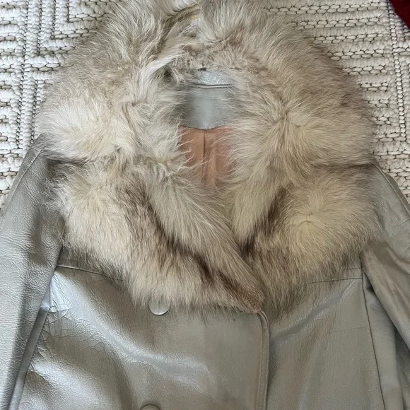 Vintage 60s/70s Fur leather Collar Coat - Picture 9 of 16